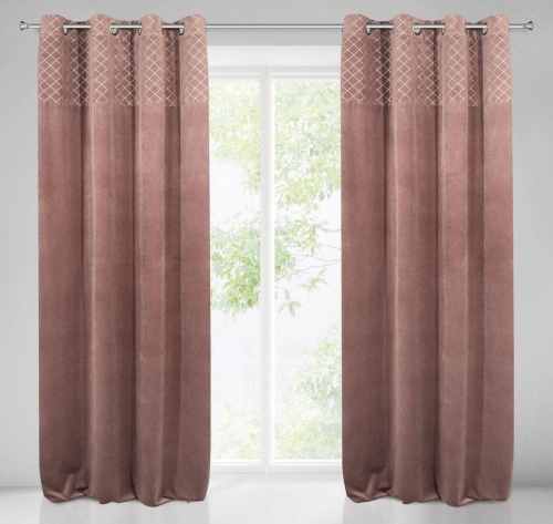Zasłona Karina 140x250 różowa przelotki
