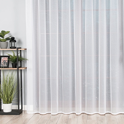 Firana gotowa Melissa 300x270 biała na taśmie