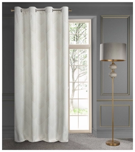 Zasłona Blanca 140x250 biało złota przelotki