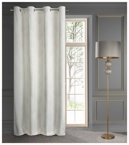 Zasłona Blanca 140x250 biało złota przelotki