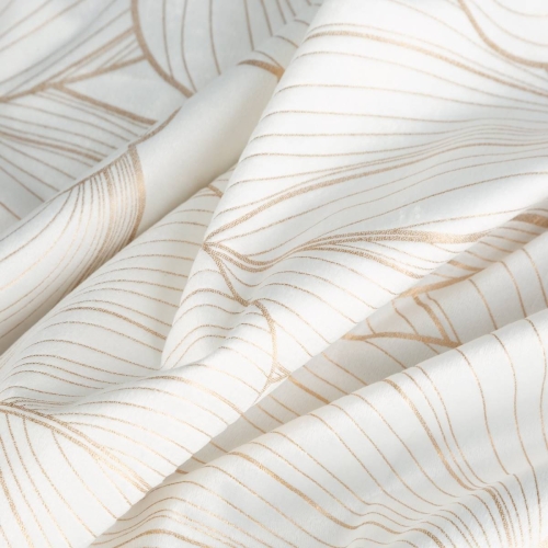 Zasłona Blanca 140x250 biało złota przelotki