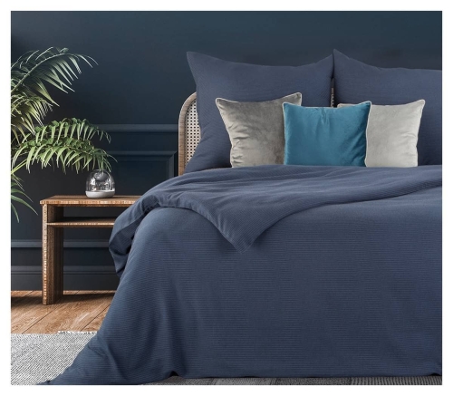 Ekskluzywna pościel Terra Collection granatowa 220x200 Palermo