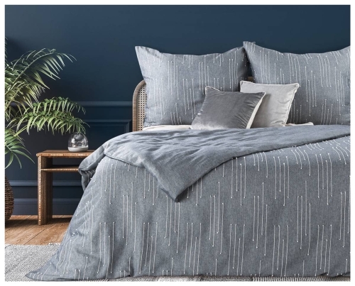 Ekskluzywna pościel Terra Collection jeans 220x200 Palermo
