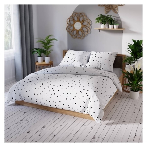 Komplet pościeli z bawełny satynowej 220x200 z dwoma poszewkami 50x70 Natalia