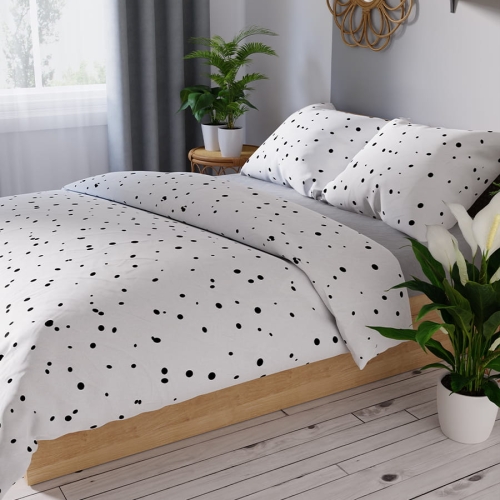 Komplet pościeli z bawełny satynowej 220x200 z dwoma poszewkami 50x70 Natalia