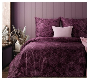 Ekskluzywna pościel Terra Collection burgundowa 220x200 Avinion 