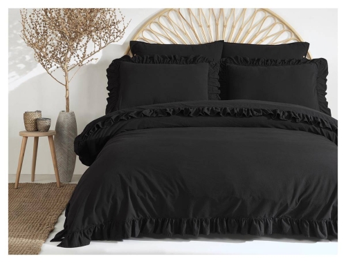 Pościel bawełniana 200x220 Black Stonewashed