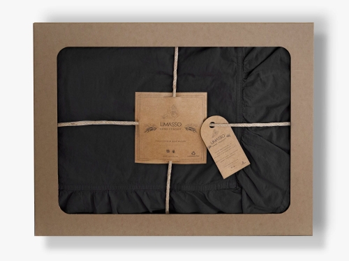 Pościel bawełniana 200x220 Black Stonewashed