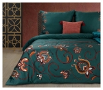 Ekskluzywna pościel Terra Collection zielono pomarańczowa 220x200 Morocco