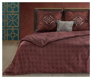 Ekskluzywna pościel Terra Collection bordowa 160x200 Morocco