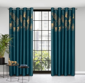 Zasłona Harmony 140x250 ciemno turkusowa przelotki