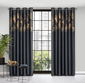 Zasłona Harmony 140x250 czarna przelotki