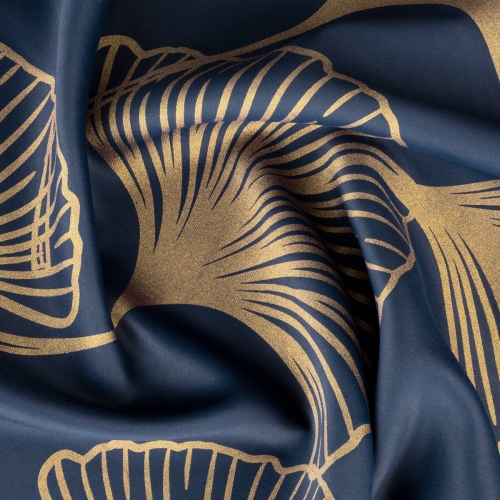 Zasłona Harmony 140x250 granatowo złota przelotki