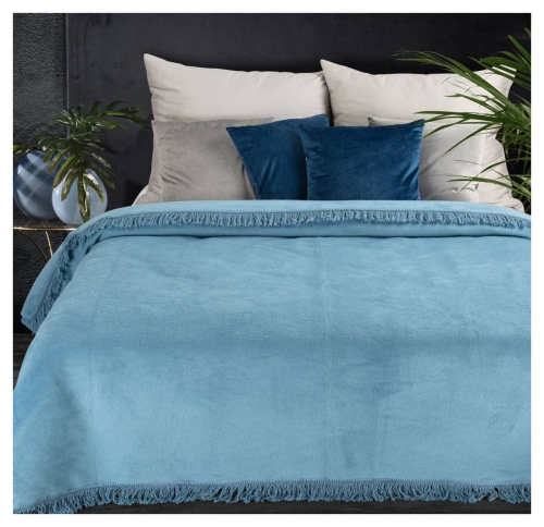 Koc akrylowy 220x240 niebieski