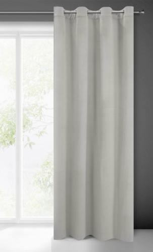 Zasłona Milo 140x250 srebrna przelotki