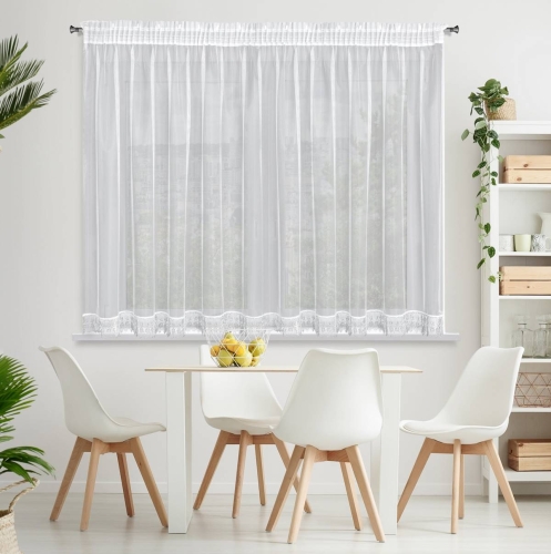 Firanka gotowa Sari 400x145 biała taśma