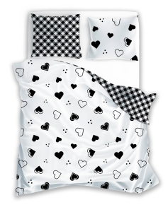 Pościel bawełniana Fashion 160x200 w serduszka