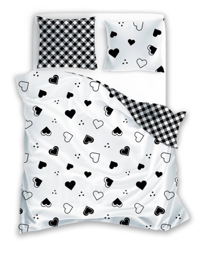 Pościel bawełniana Fashion 160x200 w serduszka