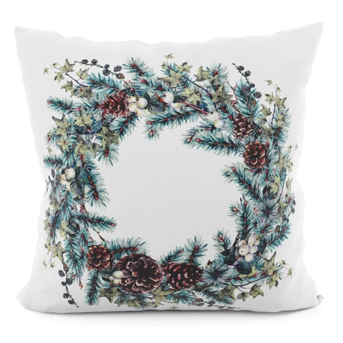 Poszewka dekoracyjna świąteczna 45x45 Wianek Boho