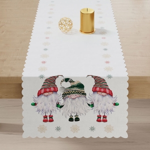 Bieżnik wodoodporny świąteczny 38x140 Gnom