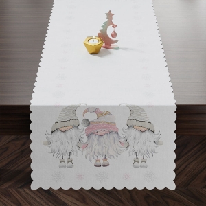 Bieżnik wodoodporny świąteczny 38x140 Gnom