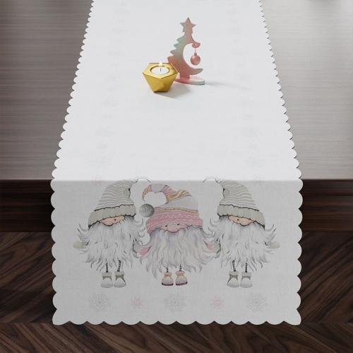 Bieżnik wodoodporny świąteczny 38x140 Gnom