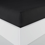 Prześcieradło Dreamy 220x200 satynowe z gumką w kolorze czarnym