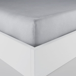 Prześcieradło Dreamy 220x200 satynowe z gumką w kolorze szarym