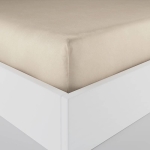 Prześcieradło Dreamy 220x200 satynowe z gumką w kolorze beżowym