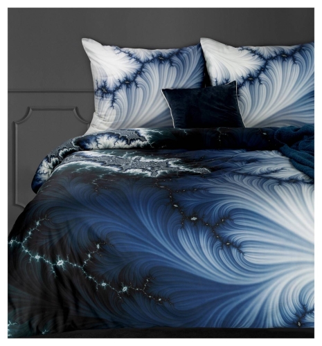 Pościel makosatyna bawełniana granatowa 220x200 Premium