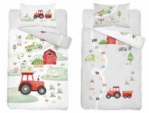 Komplet pościeli bambusowej do łóżeczka 90x120 Traktor