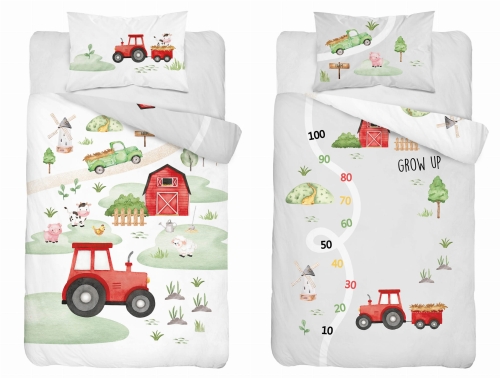 Komplet pościeli bambusowej do łóżeczka 90x120 Traktor