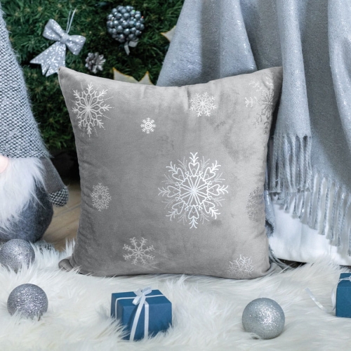 Poszewka świąteczna 40x40 Śnieżki