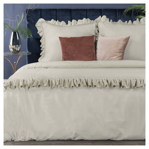 Premium pościel makosatyna 220x200 z falbanką