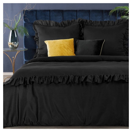 Premium pościel makosatyna 220x200 z falbanką