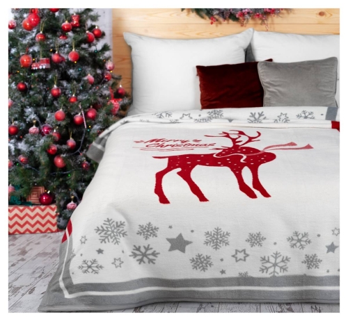 Koc świąteczny 150x200 Santa