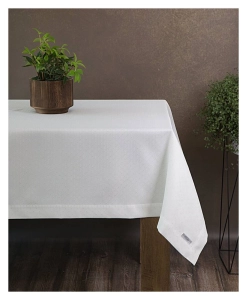 Obrus  Ellen 140x300 biało srebrny