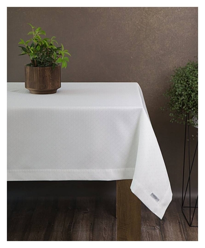 Obrus  Ellen 140x300 biało srebrny