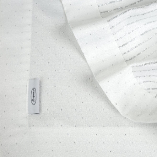 Obrus  Ellen 140x300 biało srebrny
