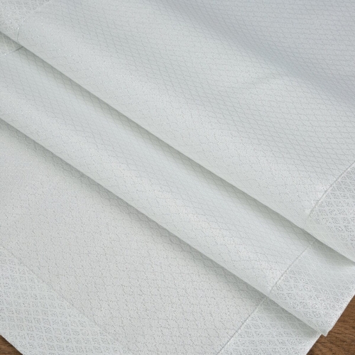 Obrus Julia 140x220 biało srebrny