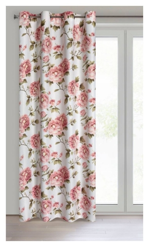 Zasłona Tess 140x250 w kwiaty przelotki