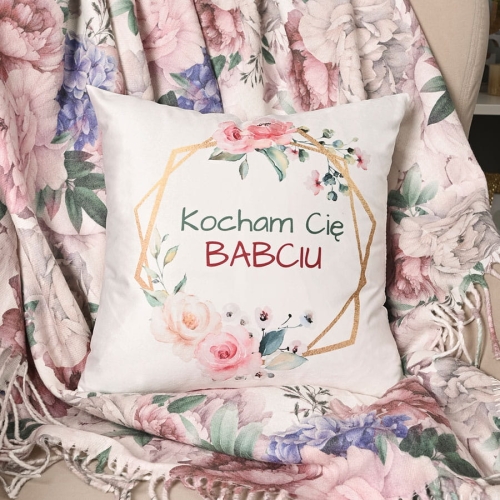 Poszewka 40x40 Kocham Cię Babciu