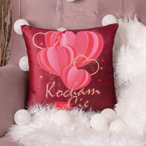 Poszewka 40x40 Balony Kocham Cie