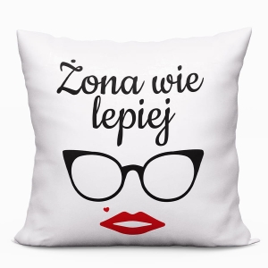 Poszewka 40x40 Żona Wie Lepiej