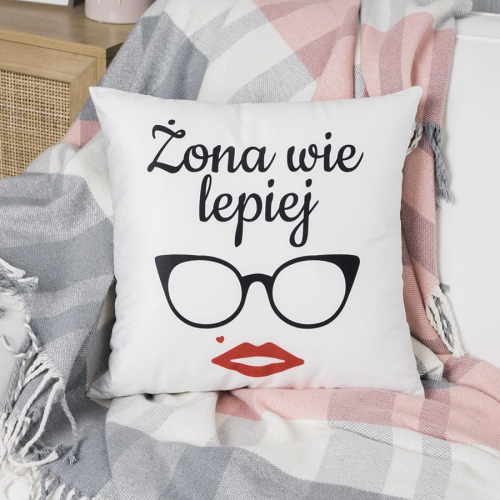 Poszewka 40x40 Żona Wie Lepiej