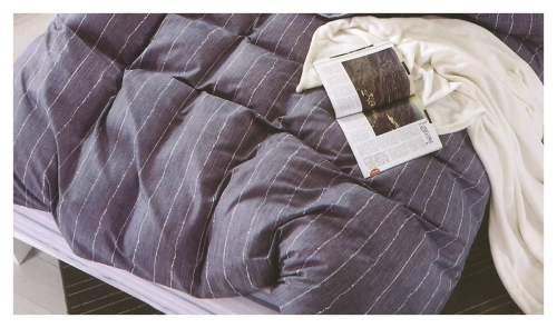 Komplet pościeli dwustronnej z bawełny satynowej 200x220 w pionowe pasy