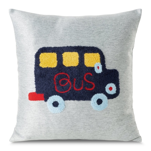 Poszewka 45x45 granatowy bus