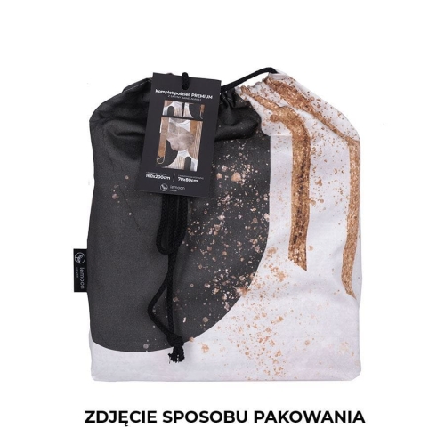 Pościel z bawełny satynowej PREMIUM 160x200 Abstrakt