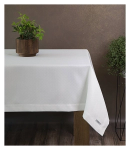 Obrus  Ellen 140x350 biało srebrny
