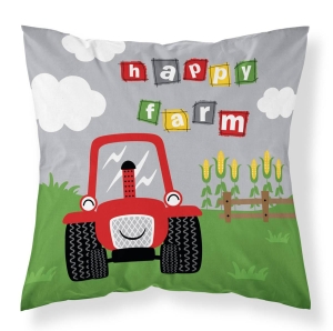 Poszewka 40x40 czerwony traktor